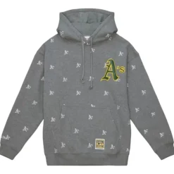 Men Mitchell & Ness Hoodies & Sweatshirts-Mlb Repeat Hoody Oakland Athletics