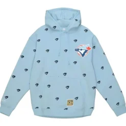 Men Mitchell & Ness Hoodies & Sweatshirts-Mlb Repeat Hoody Toronto Blue Jays