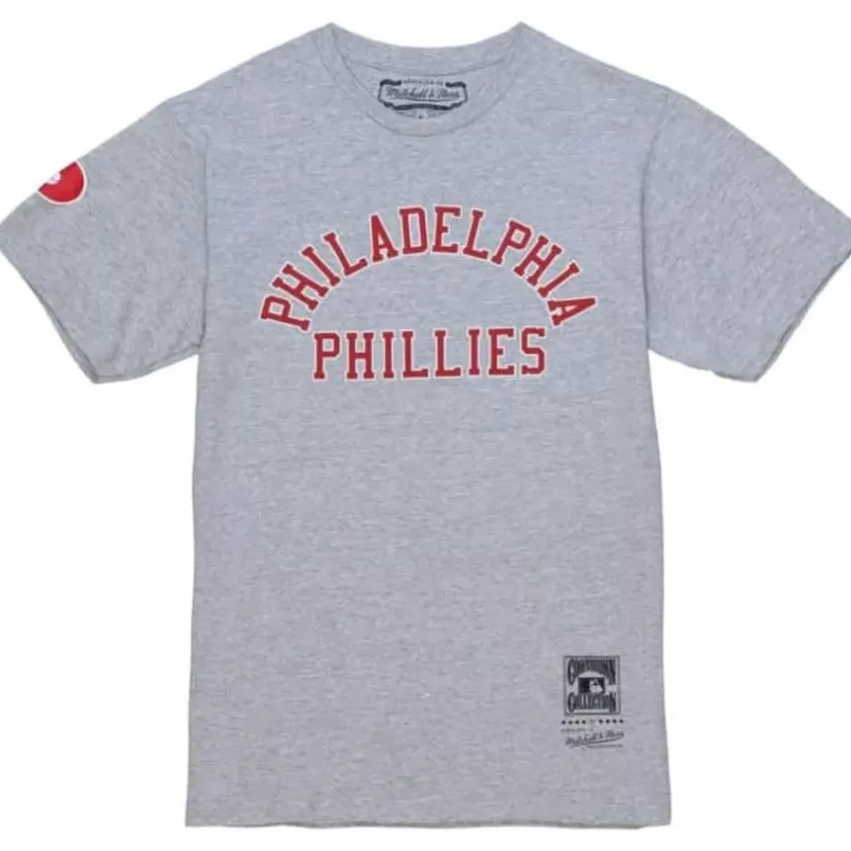 Men Mitchell & Ness T-Shirts & Tops-Mlb Tee Phillies