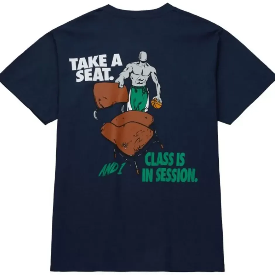 Men Mitchell & Ness T-Shirts & Tops-M&N X And1 Take A Seat Tee