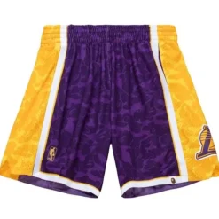 Men Mitchell & Ness Shorts-M&N X Bape Los Angeles Lakers Shorts