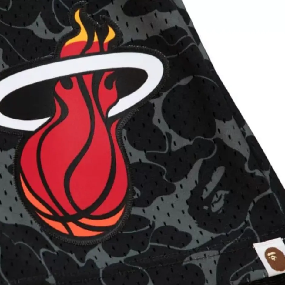 Men Mitchell & Ness Shorts-M&N X Bape Miami Heat Shorts