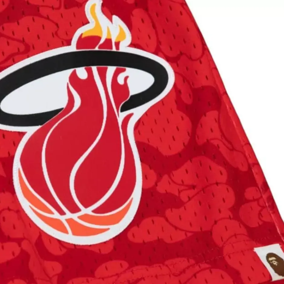 Men Mitchell & Ness Shorts-M&N X Bape Miami Heat Shorts