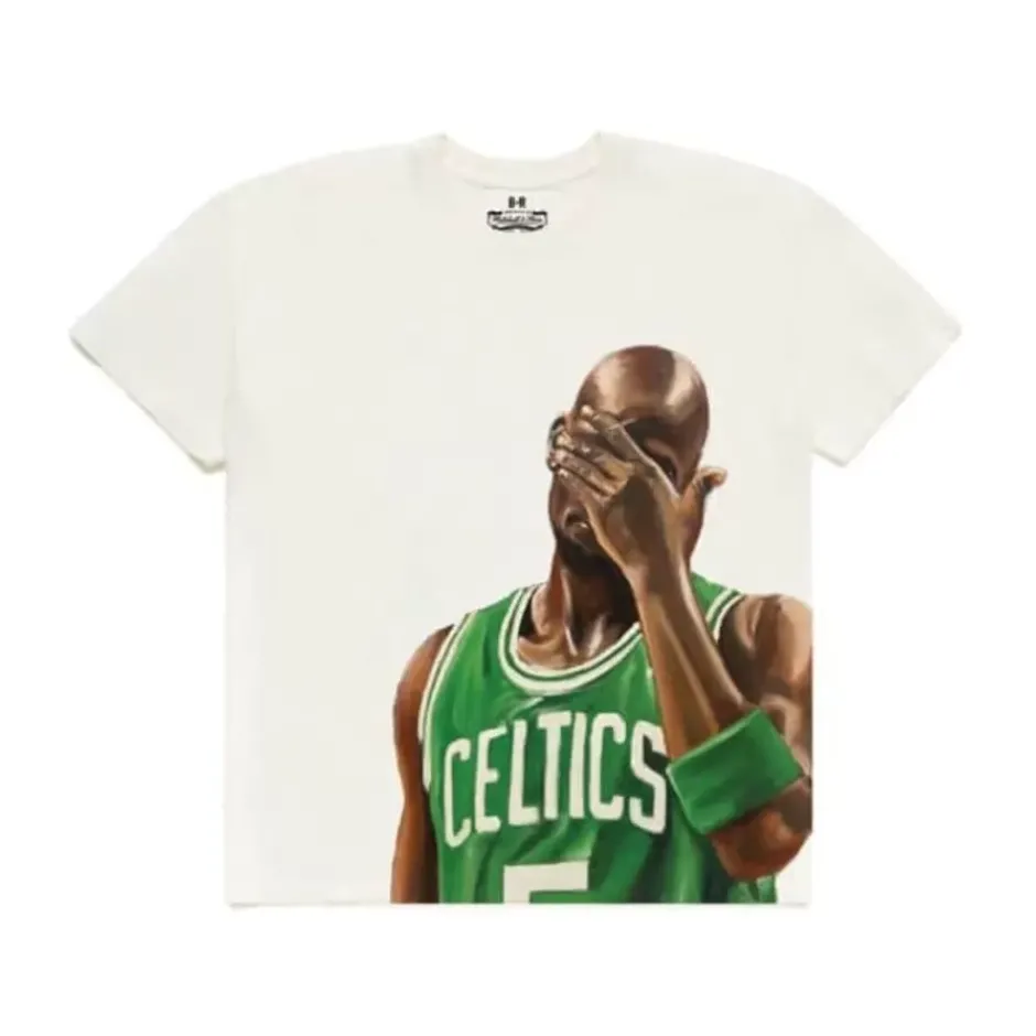 Men Mitchell & Ness T-Shirts & Tops-M&N X Br Portrait Tee Kevin Garnett