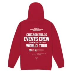 Men Mitchell & Ness Hoodies & Sweatshirts-M&N X Br World Tour Crew Hoodie Chicago Bulls