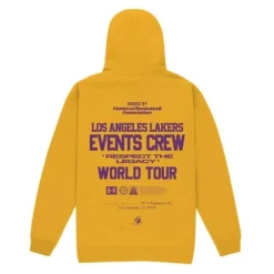 Men Mitchell & Ness Hoodies & Sweatshirts-M&N X Br World Tour Crew Hoodie Los Angeles Lakers