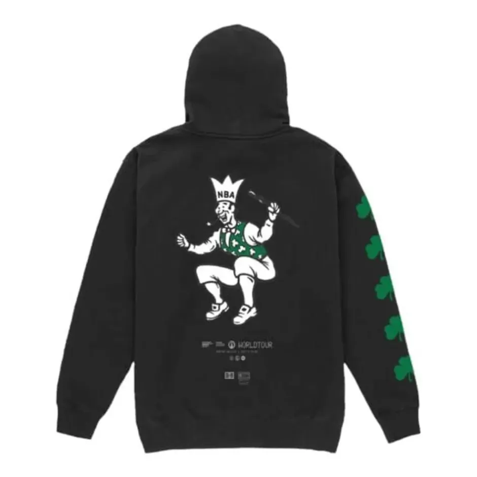 Men Mitchell & Ness Hoodies & Sweatshirts-M&N X Br World Tour Logo Evolution Hoodie Boston Celtics