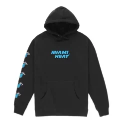 Men Mitchell & Ness Hoodies & Sweatshirts-M&N X Br World Tour Logo Evolution Hoodie Miami Heat