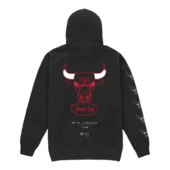 Men Mitchell & Ness Hoodies & Sweatshirts-M&N X Br World Tour Logo Evolution Hoodie Chicago Bulls