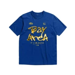 Men Mitchell & Ness T-Shirts & Tops-M&N X Br World Tour T-Shirt Golden State Warriors