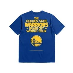 Men Mitchell & Ness T-Shirts & Tops-M&N X Br World Tour T-Shirt Golden State Warriors