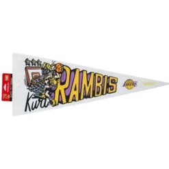 Woman Mitchell & Ness Accessories-M&N X Glco Los Angeles Lakers Pennant Kurt Rambis