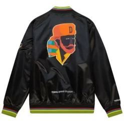 Men Mitchell & Ness Jackets & Outerwear-M&N X Hebru Satin Jacket
