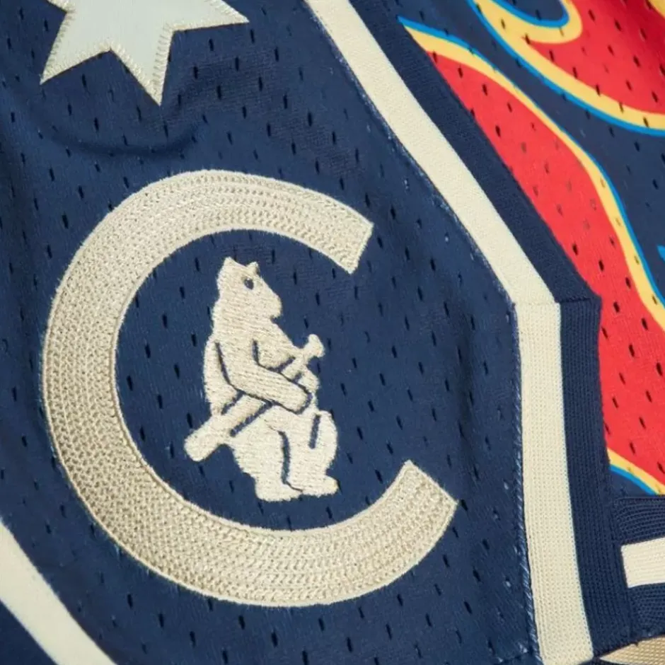 Men Mitchell & Ness Shorts-M&N X Jfg Flame Shorts Chicago Cubs