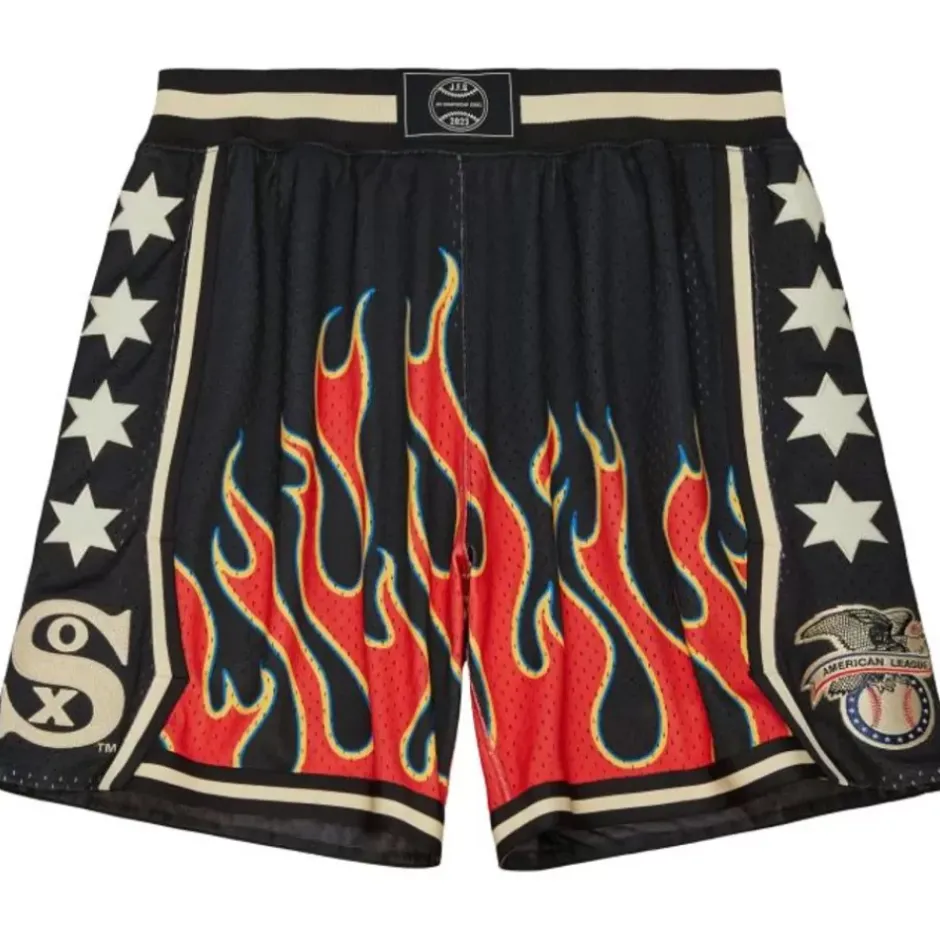Men Mitchell & Ness Shorts-M&N X Jfg Flame Shorts Chicago White Sox