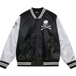Men Mitchell & Ness Jackets & Outerwear-M&N X Mastermind Lightweight Satin Jacket