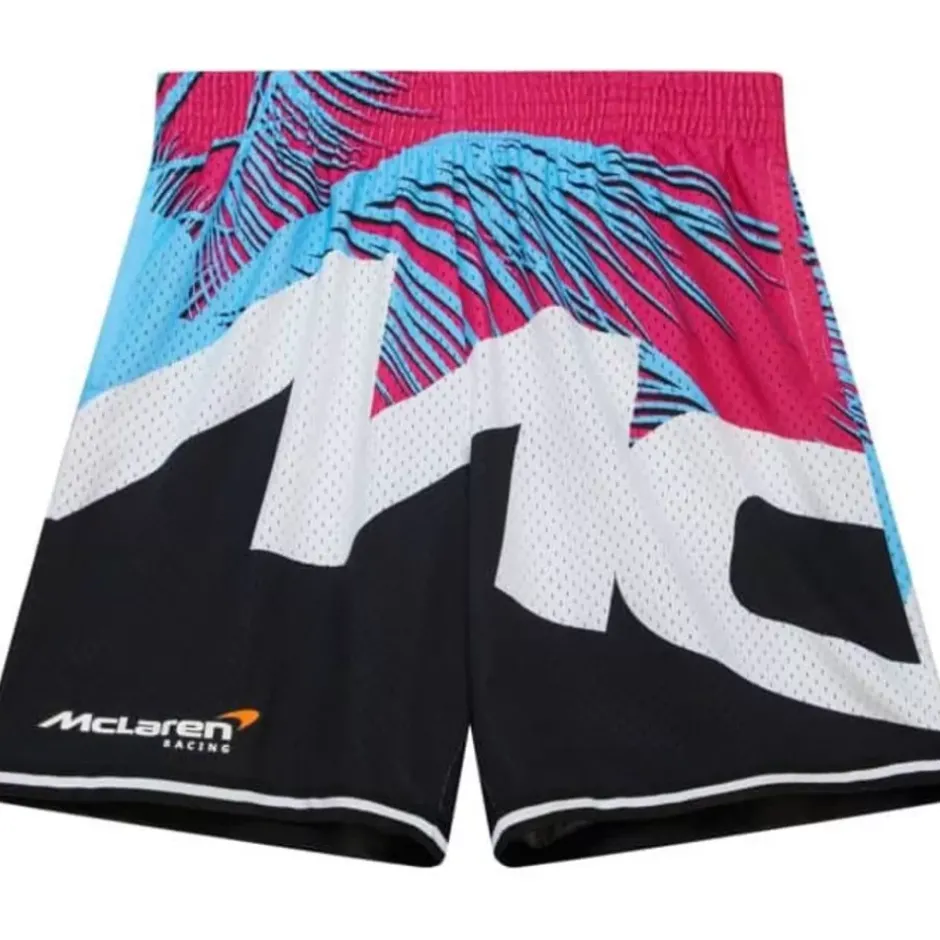 Men Mitchell & Ness Shorts-M&N X Mclaren Miami Grand Prix Sublimated Mesh Shorts