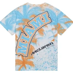 Men Mitchell & Ness T-Shirts & Tops-M&N X Mclaren Miami Grand Prix Team Burst Sublimated Tee