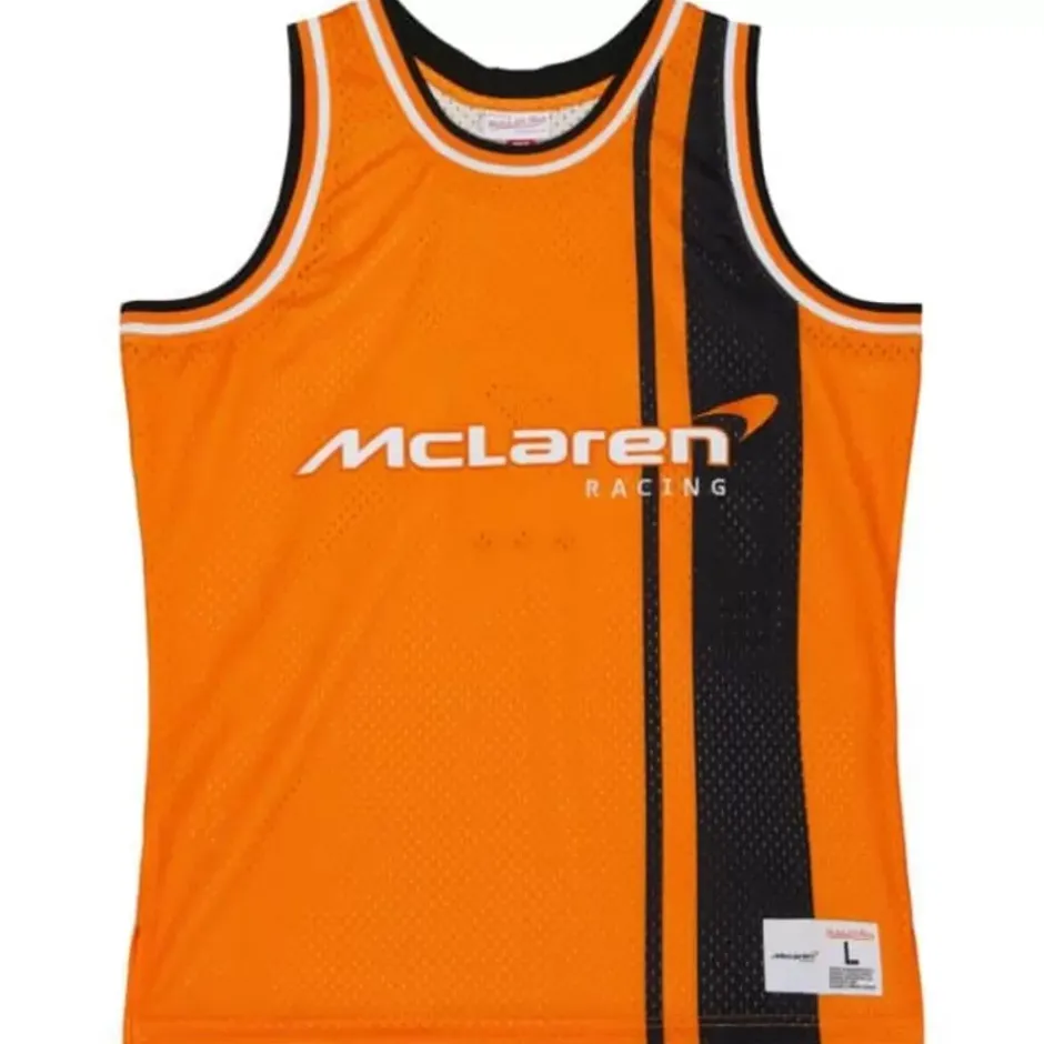 Men Mitchell & Ness T-Shirts & Tops-M&N X Mclaren Monaco Triple Crown Mesh Tank