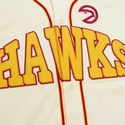 Woman Mitchell & Ness T-Shirts & Tops-M&N X Melody Ehsani Baseball Jersey Atlanta Hawks