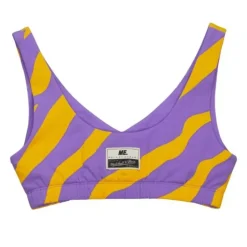 Woman Mitchell & Ness T-Shirts & Tops-M&N X Melody Ehsani Puffer Bralette Los Angeles Lakers