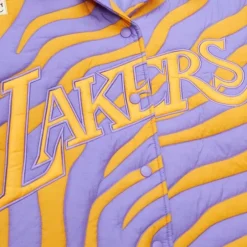 Woman Mitchell & Ness T-Shirts & Tops-M&N X Melody Ehsani Puffer Shirt Los Angeles Lakers