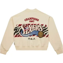 Woman Mitchell & Ness Hoodies & Sweatshirts-M&N X Melody Ehsani Raglan Pullover Philadelphia 76Ers
