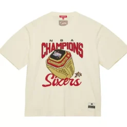 Woman Mitchell & Ness T-Shirts & Tops-M&N X Melody Ehsani Ss Tee Philadelphia 76Ers