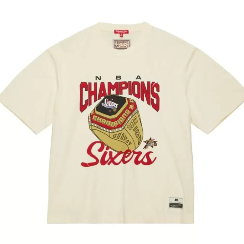 Woman Mitchell & Ness T-Shirts & Tops-M&N X Melody Ehsani Ss Tee Philadelphia 76Ers