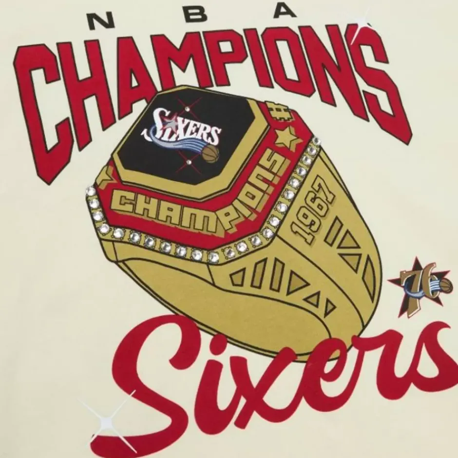 Woman Mitchell & Ness T-Shirts & Tops-M&N X Melody Ehsani Ss Tee Philadelphia 76Ers