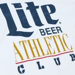 Men Mitchell & Ness T-Shirts & Tops-M&N X Miller Lite Stacked Athletic Club Tee