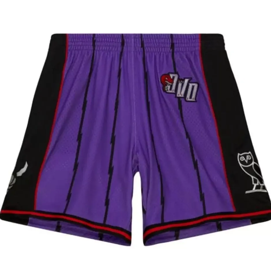 Men Mitchell & Ness Shorts-M&N X Ovo Swingman Toronto Raptors Shorts
