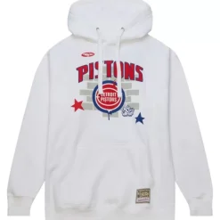 Men Mitchell & Ness Hoodies & Sweatshirts-M&N X Tats Cru Brick Hoodie Detroit Pistons