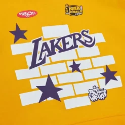 Men Mitchell & Ness Hoodies & Sweatshirts-M&N X Tats Cru Brick Hoodie Los Angeles Lakers
