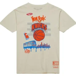 Men Mitchell & Ness T-Shirts & Tops-M&N X Tats Cru City Tee New York Knicks
