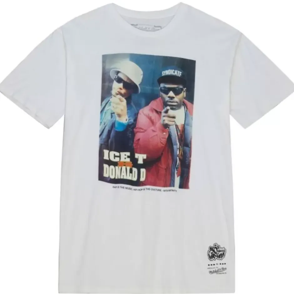 Men Mitchell & Ness T-Shirts & Tops-M&N X 50Th Aohh Ice T And Donald D Tee