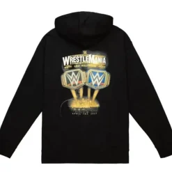 Men Mitchell & Ness Hoodies & Sweatshirts-M&N X Wrestlemania 39 Hoodie
