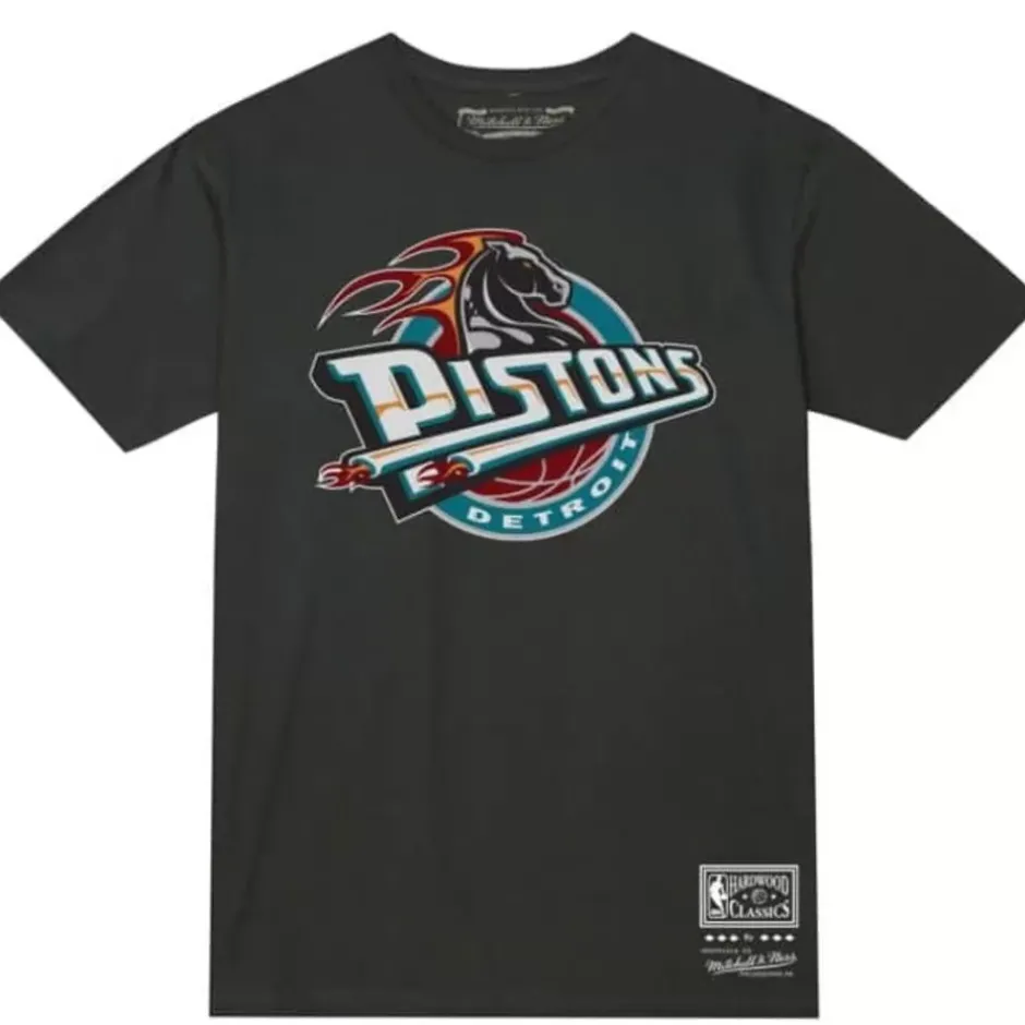 Men Mitchell & Ness T-Shirts & Tops-Mvp 2 Tee Detroit Pistons