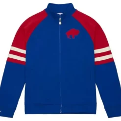 Men Mitchell & Ness Jackets & Outerwear-Mvp 2.0 Track Jacket Buffalo Bills