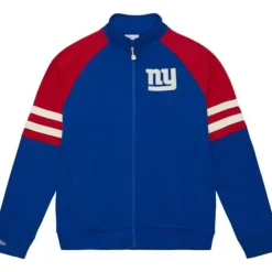 Men Mitchell & Ness Jackets & Outerwear-Mvp 2.0 Track Jacket New York Giants