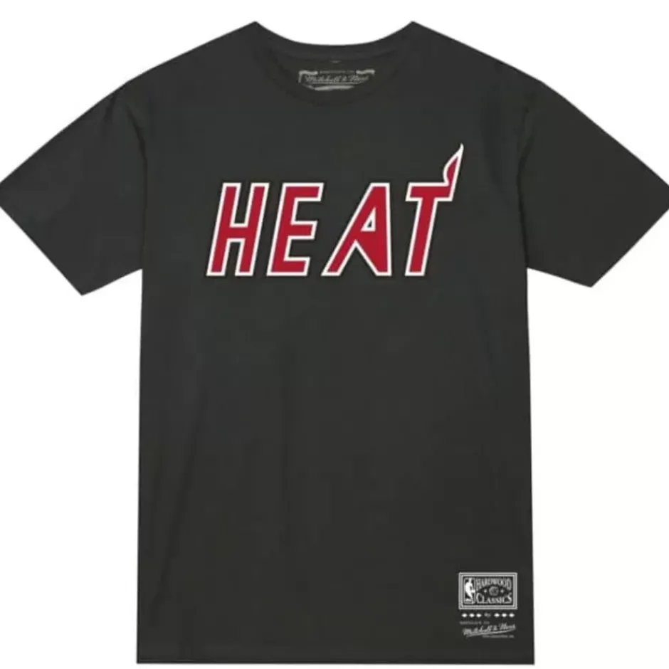 Men Mitchell & Ness T-Shirts & Tops-Mvp Tee Miami Heat