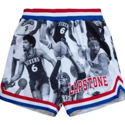 Men Mitchell & Ness Shorts-My Towns Lapstone Fashion Shorts Philadelphia 76Ers