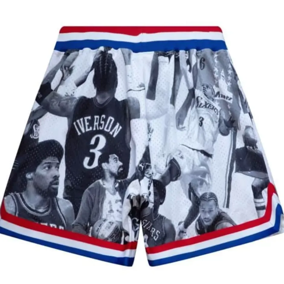 Men Mitchell & Ness Shorts-My Towns Lapstone Fashion Shorts Philadelphia 76Ers
