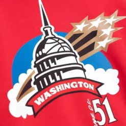 Men Mitchell & Ness Hoodies & Sweatshirts-My Towns Major Hoodie Washington Wizards