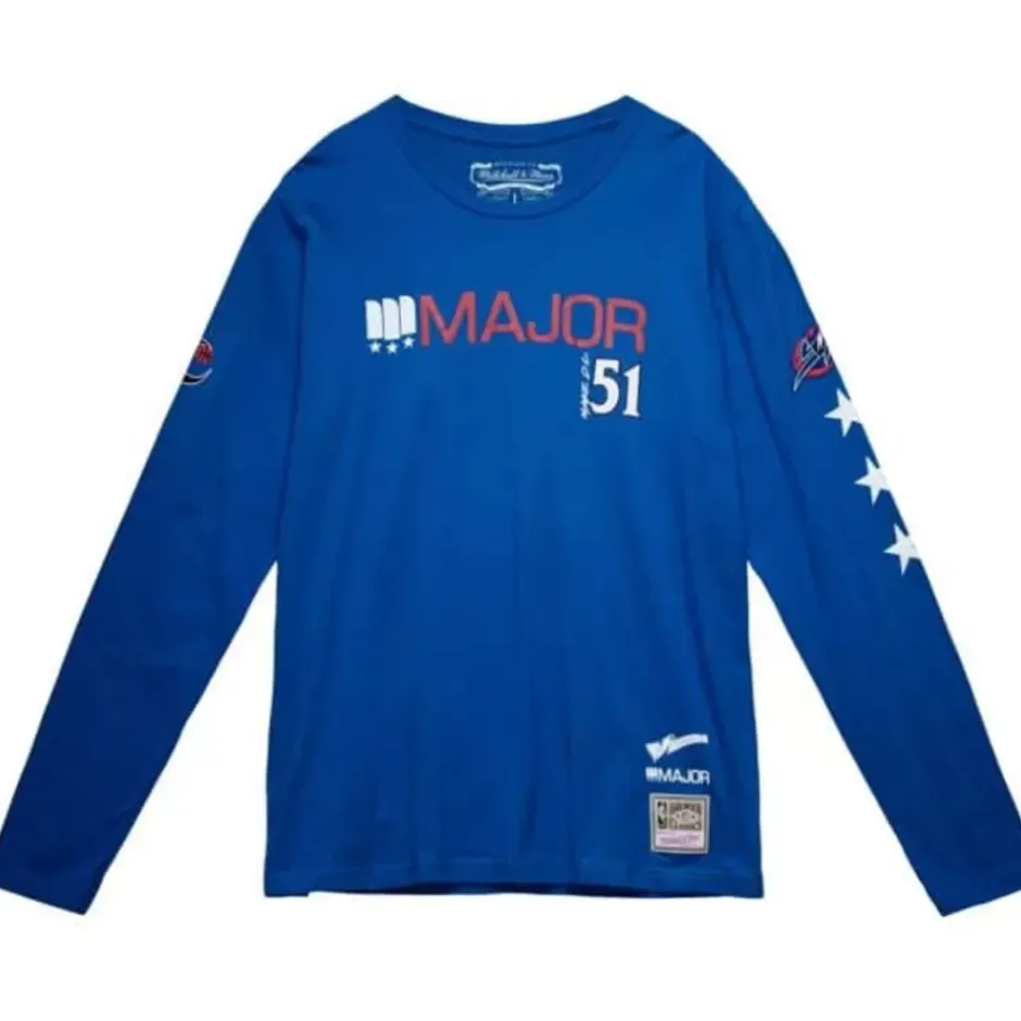 Men Mitchell & Ness T-Shirts & Tops-My Towns Major Ls Tee Washington Wizards