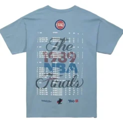 Men Mitchell & Ness T-Shirts & Tops-My Towns Two|18 Graphic Ss Tee Detroit Pistons