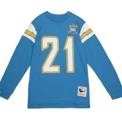 Men Mitchell & Ness T-Shirts & Tops-Name & Number Long Sleeve Tee San Diego Chargers 2009 Ladainian Tomlinson