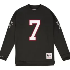Men Mitchell & Ness T-Shirts & Tops-Name & Number Longsleeve Atlanta Falcons Michael Vick