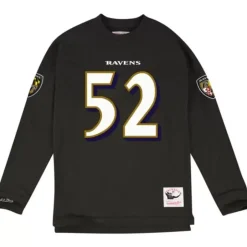Men Mitchell & Ness T-Shirts & Tops-Name & Number Longsleeve Baltimore Ravens 2004 Ray Lewis