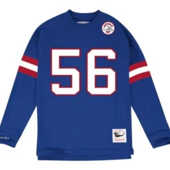 Men Mitchell & Ness T-Shirts & Tops-Name & Number Longsleeve New York Giants Lawrence Taylor